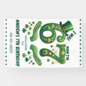 Ich war 6, jetzt bin ich 7 St. Patrick’s Day Junge Banner (Horizontal)