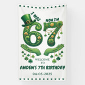Ich war 6, jetzt bin ich 7 St. Patrick’s Day Junge Banner (Vertikal)