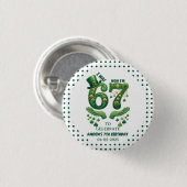 Ich war 6, jetzt bin ich 7 St. Patrick’s Day Junge Button (Vorne & Hinten)