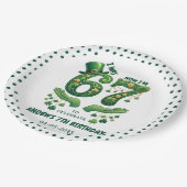 Ich war 6, jetzt bin ich 7 St. Patrick’s Day Junge Pappteller (Schrägansicht)