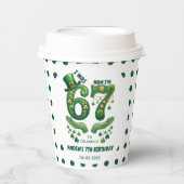 Ich war 6 jetzt bin ich 7 St. Patrick’s Day Jungen Pappbecher (Vorderseite)