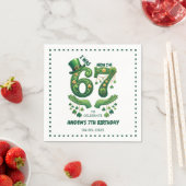 Ich war 6 jetzt bin ich 7 St. Patrick’s Day Jungen Serviette (Beispiel)