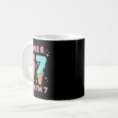 Ich war 6 jetzt bin ich 7 Süße Eiscreme 7. Geburts Kaffeetasse (Vorderseite Links)