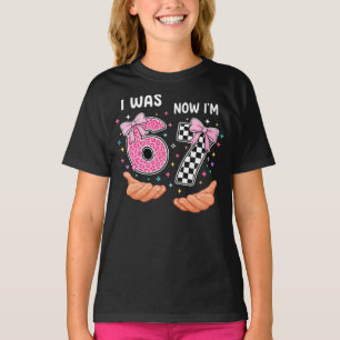 Ich war 6 jetzt bin ich 7 süße Geburtstagszahlen T-Shirt