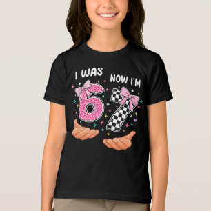 Ich war 6 jetzt bin ich 7 süße Geburtstagszahlen Tri-Blend Shirt