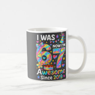Ich war 6 jetzt bin ich 7 Tie Dye Geburtstag Toll  Kaffeetasse