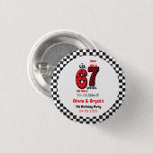 Ich war 6, jetzt bin ich 7 – Zwilling 7. Geburtsta Button (Vorne & Hinten)