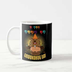 Ich war am Groundhog Day Groundhog zum Geburtstag Kaffeetasse