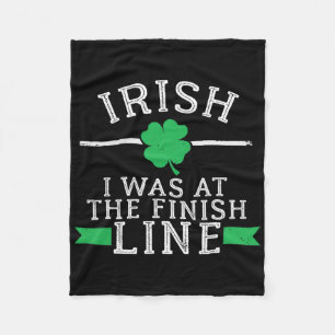 Ich war an der Ziellinie Lustig St. Patricks R Fleecedecke