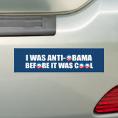 ICH WAR ANTI-OBAMA, BEVOR ES COOL WAR AUTOAUFKLEBER (Auf Auto)