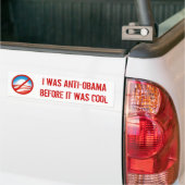 ICH WAR ANTI-OBAMA, BEVOR ES COOL WAR AUTOAUFKLEBER (Auf Lkw)