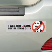 ICH WAR ANTI-OBAMA, BEVOR ES COOL WAR AUTOAUFKLEBER (Auf Auto)