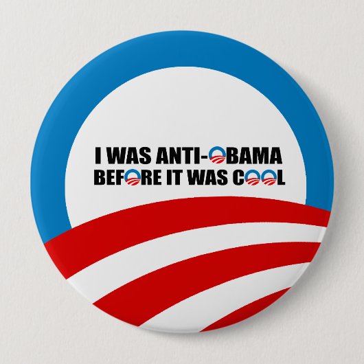 ICH WAR ANTI-OBAMA, BEVOR ES COOL WAR BUTTON (Vorderseite)