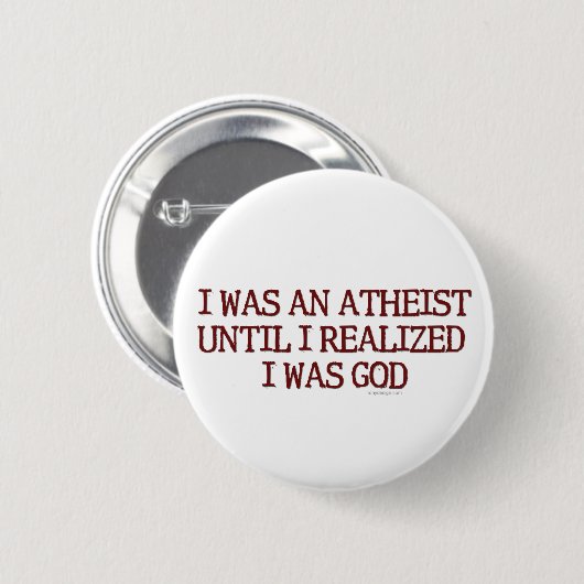 Ich war Atheist Button (Vorne & Hinten)