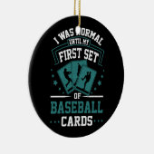 Ich war bis zum ersten Set der Baseballkarten norm Keramik Ornament (Rechts)