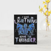 Ich war Blitze, bevor die Donner-Drachen-Männer Fr Karte (Gelbe Blume)