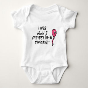 Ich war der schnellste kleine Schwimmer des Vatis Baby Strampler