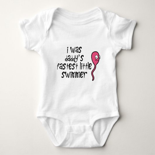 Ich war der schnellste kleine Schwimmer des Vatis Baby Strampler (Vorderseite)