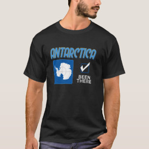 Ich war dort Kartenflagge am Südpol der Antarktis T-Shirt