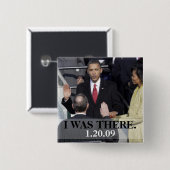 Ich war dort - Präsident Obama-Geschichte schwört Button (Vorne & Hinten)