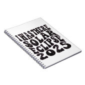 Ich war dort Solar Eclipse 2025 teilweise Eclipse Notizblock (Rechte Seite)
