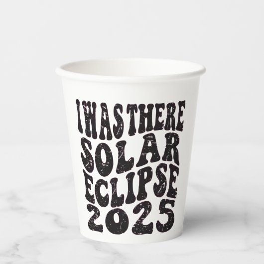 Ich war dort Solar Eclipse 2025 teilweise Eclipse Pappbecher (Vorderseite)