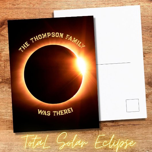 Ich war dort Total Solar Eclipse 8. April 2024 Postkarte