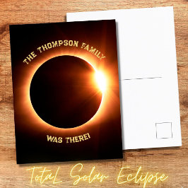 Ich war dort Total Solar Eclipse 8. April 2024 Postkarte
