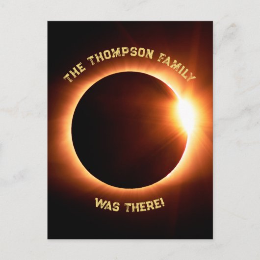 Ich war dort Total Solar Eclipse 8. April 2024 Postkarte (Vorderseite)