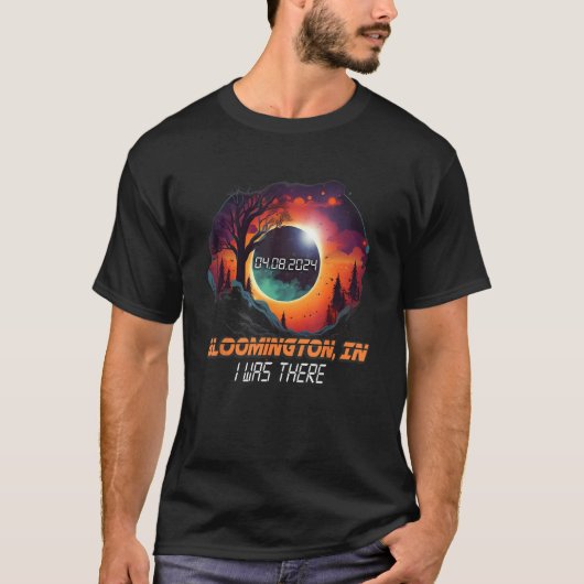 Ich war dort Total Solar Eclipse Bloomington Inder T-Shirt (Vorderseite)