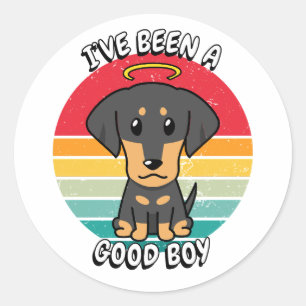 Ich war ein guter Junge - Daschund Hund Runder Aufkleber