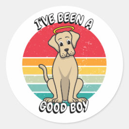 Ich war ein guter Junge - ein großer Hund Runder Aufkleber