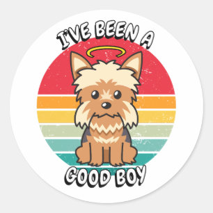 Ich war ein guter Junge - Yorkshire Terrier Runder Aufkleber