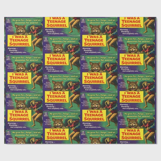 Ich war ein jugendliches Eichhörnchen Geschenkpapier (Flach)