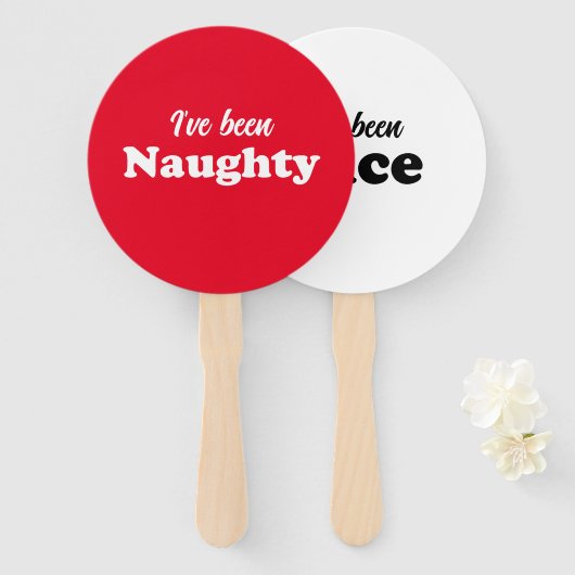 Ich war ein lustiges Weihnachtsspiel mit Naughty o Fächer (Vorne und Hinten)