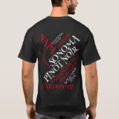 ICH WAR EIN PINOT NOIR WEIN GIGOLO MCMINNVILLE ODE T-Shirt (Rückseite)