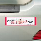 Ich war ein rotes Windel-Baby Autoaufkleber (Auf Auto)
