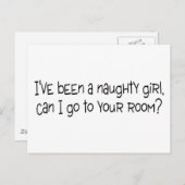 Ich war ein tolles Mädchen, kann ich auf dein Zimm Postkarte (Vorne/Hinten)