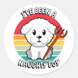 Ich war ein unartiger Junge - Zornhund Runder Aufkleber
