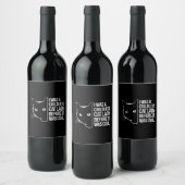 Ich war eine kinderlose Katze, bevor es Cool war Weinetikett (Flaschen)