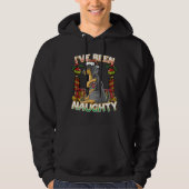 Ich war eine unheilvolle Dackel mit dem Weihnachts Hoodie (Vorderseite)