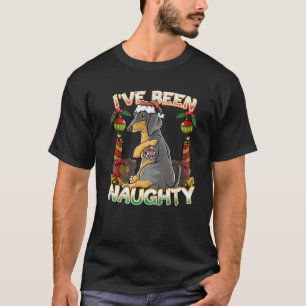 Ich war eine unheilvolle Dackel mit dem Weihnachts T-Shirt