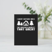 Ich war einmal draußen, die Grafik war nicht das Postkarte (Stehend Vorderseite)