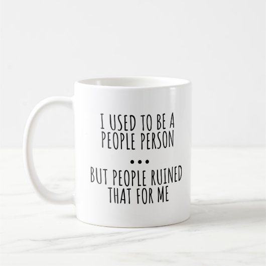 ICH WAR EINMAL EIN MENSCHENMENSCH KAFFEETASSE (Links)