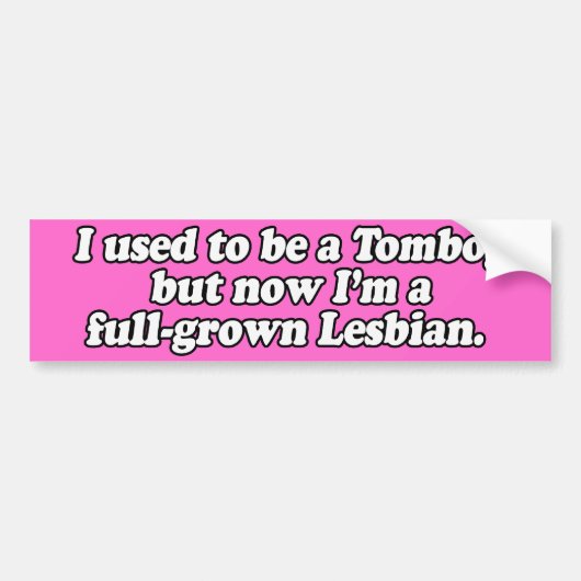 ICH WAR EINMAL EIN TOMBOY —.png Autoaufkleber (Vorne)