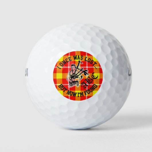 "Ich war einmal verloren, aber jetzt bin ich gefun Golfball (Vorderseite)