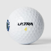 Ich war einmal verloren, aber jetzt bin ich gefund golfball (Logo)