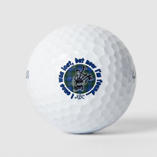 Ich war einmal verloren, aber jetzt bin ich gefund golfball (Vorderseite)