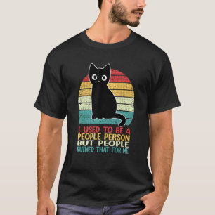 Ich war früher ein Menschenmensch lustige schwarze T-Shirt