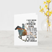 Ich war Geboren, ein Pferdchen zu sein, um Pferde  Karte (Gelbe Blume)